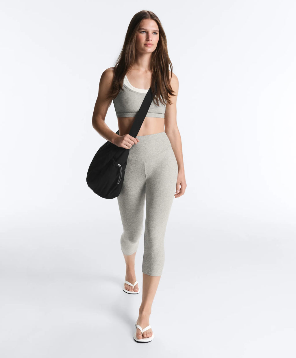 Legging corsaire high rise Comfortlux 40 cm effet chiné