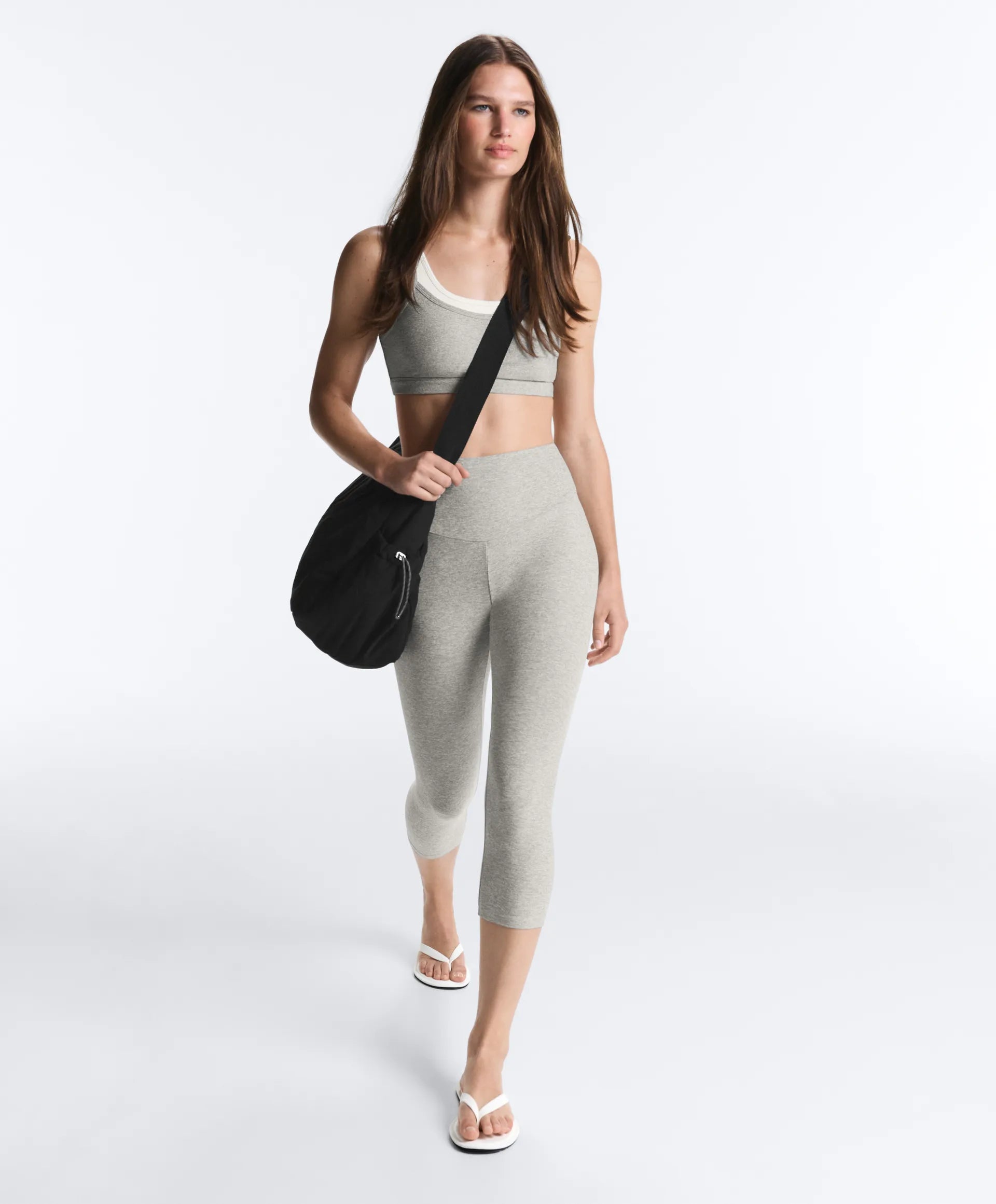 Legging corsaire high rise Comfortlux 40 cm effet chiné