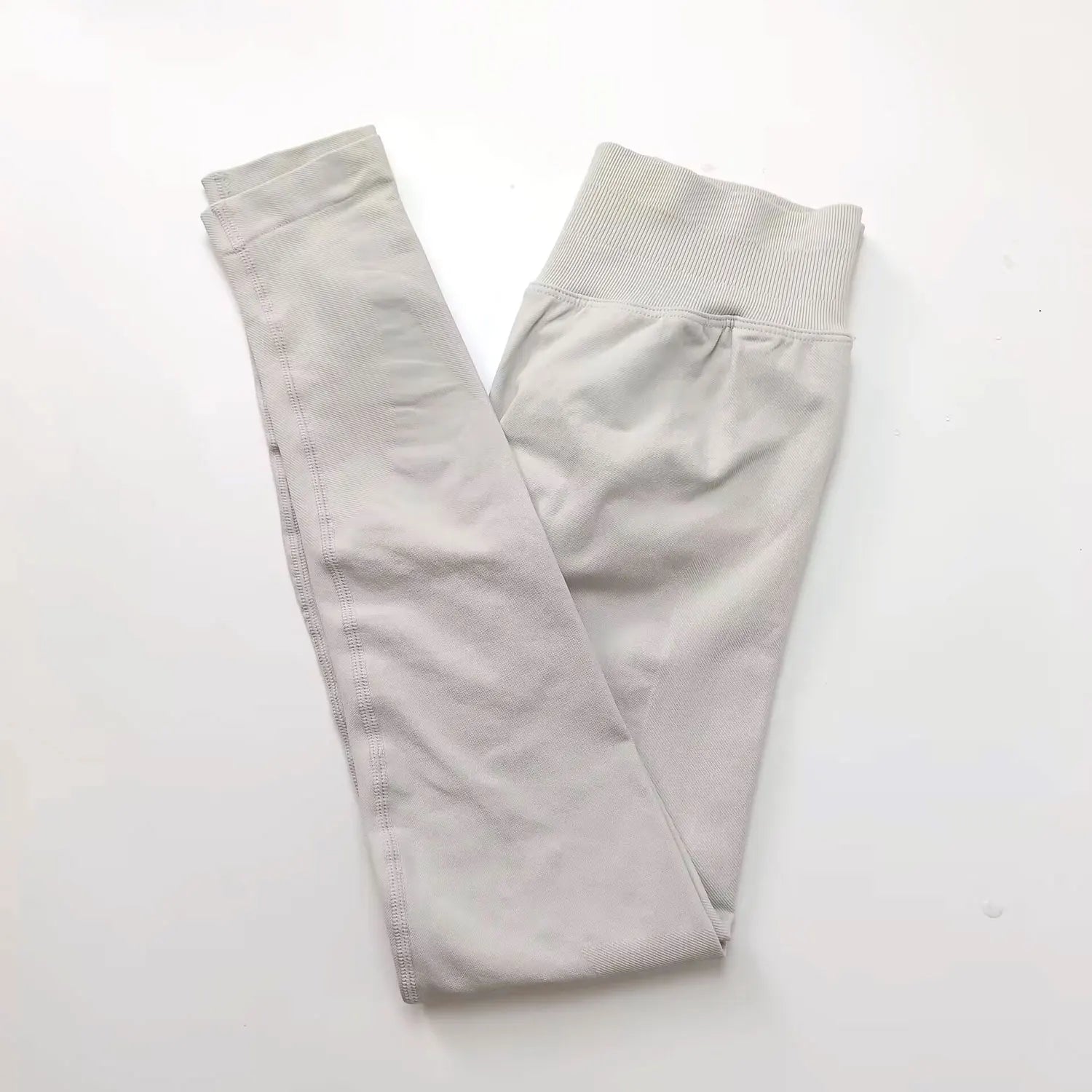 Legging Sport Seamless Femme – Bande Côtelée & Scrunch Bum