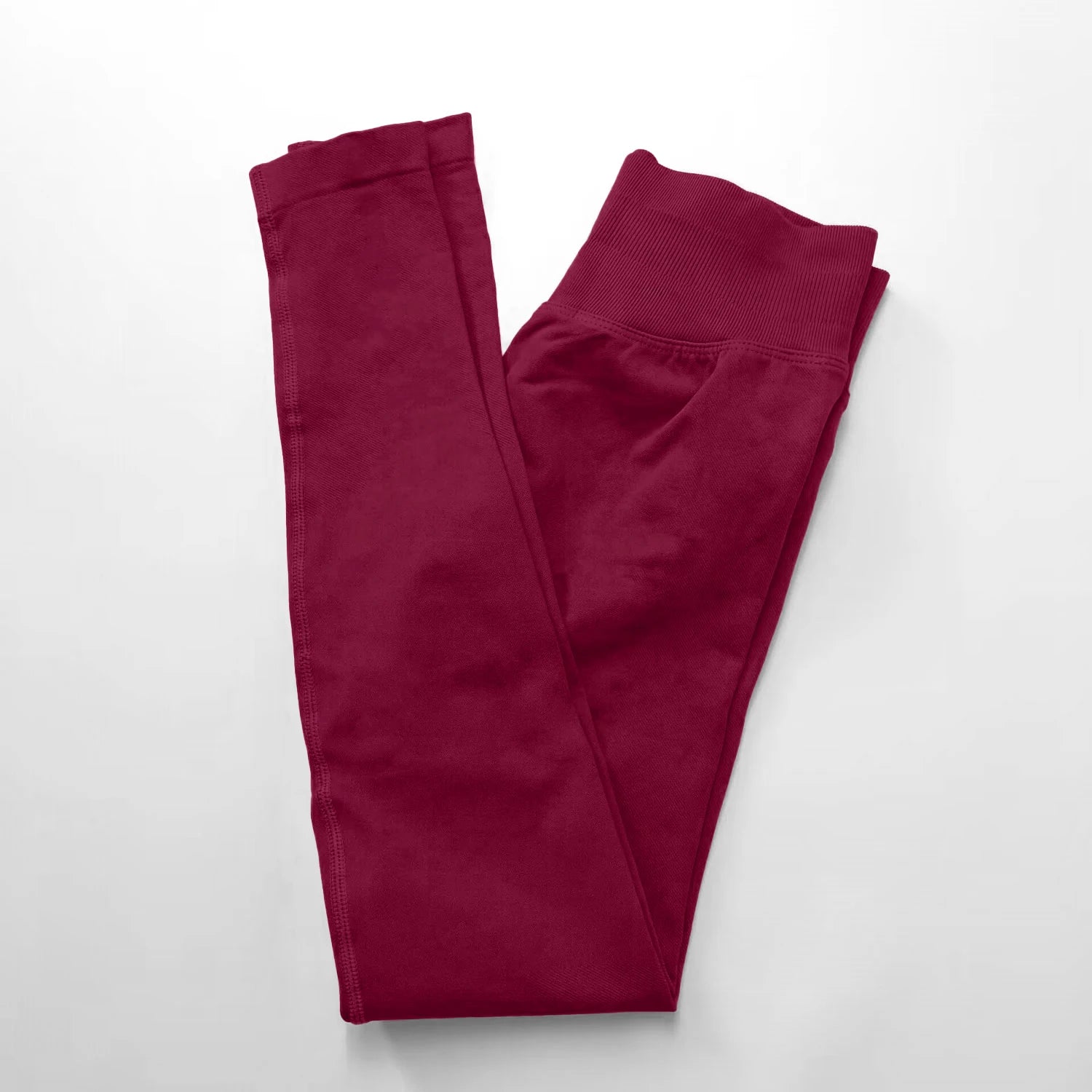 Legging Sport Seamless Femme – Bande Côtelée & Scrunch Bum