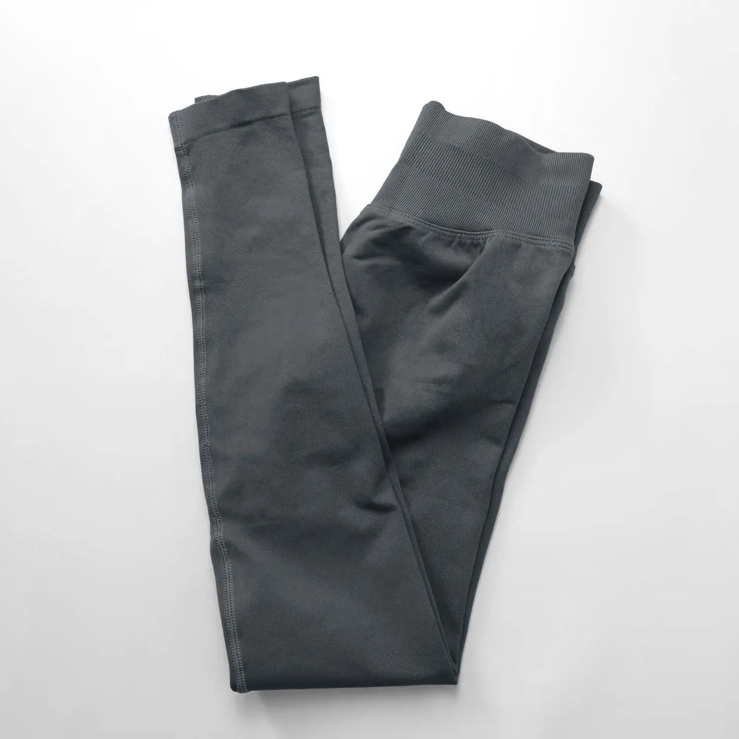 Legging Sport Seamless Femme – Bande Côtelée & Scrunch Bum