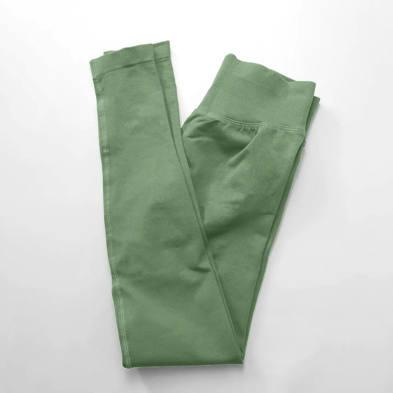 Legging Sport Seamless Femme – Bande Côtelée & Scrunch Bum