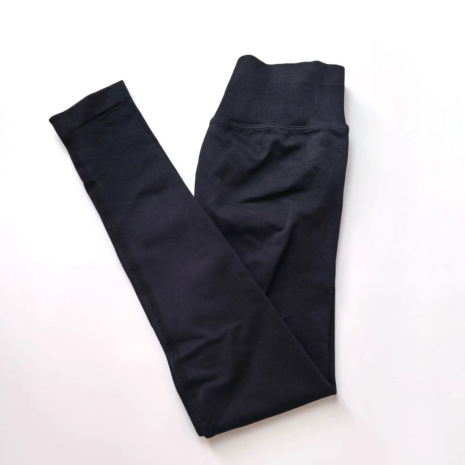 Legging Sport Seamless Femme – Bande Côtelée & Scrunch Bum