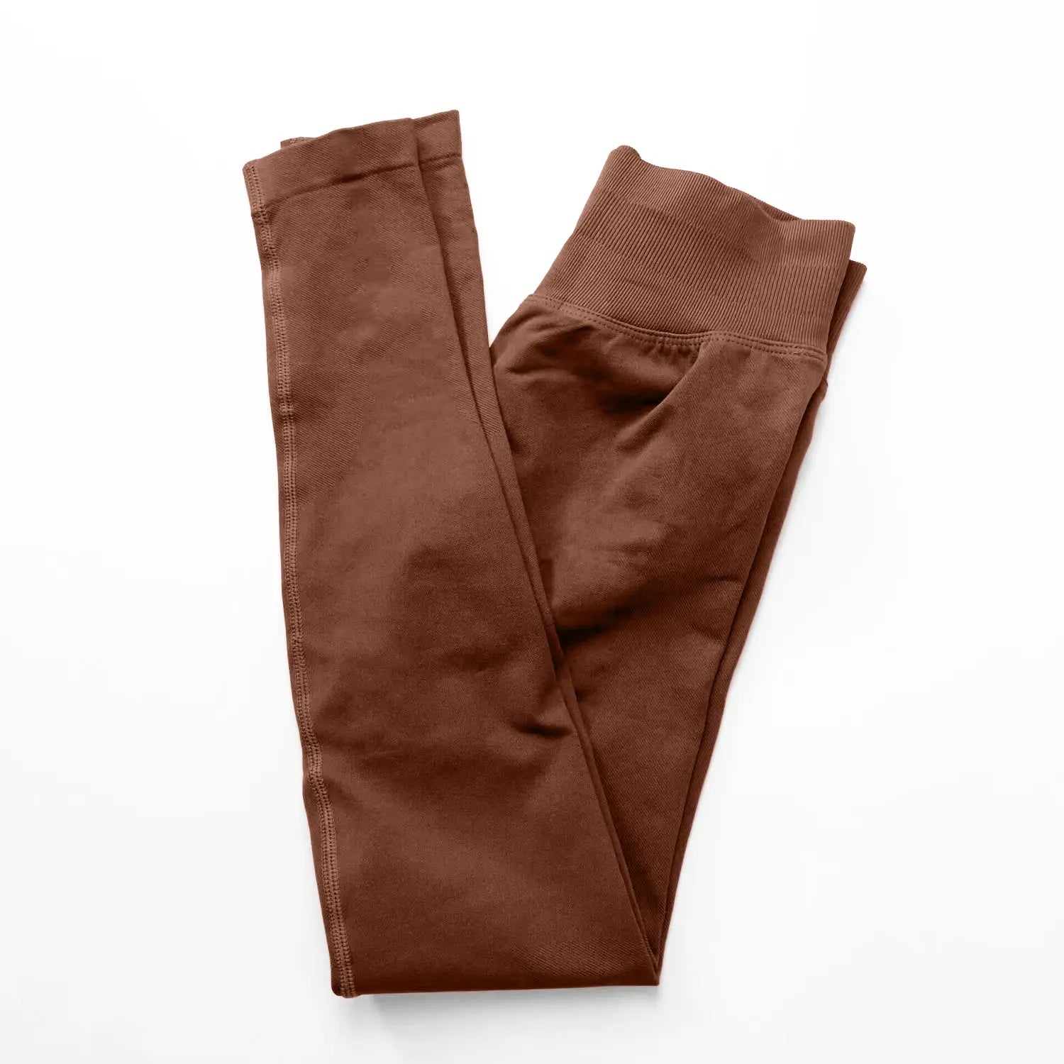 Legging Sport Seamless Femme – Bande Côtelée & Scrunch Bum