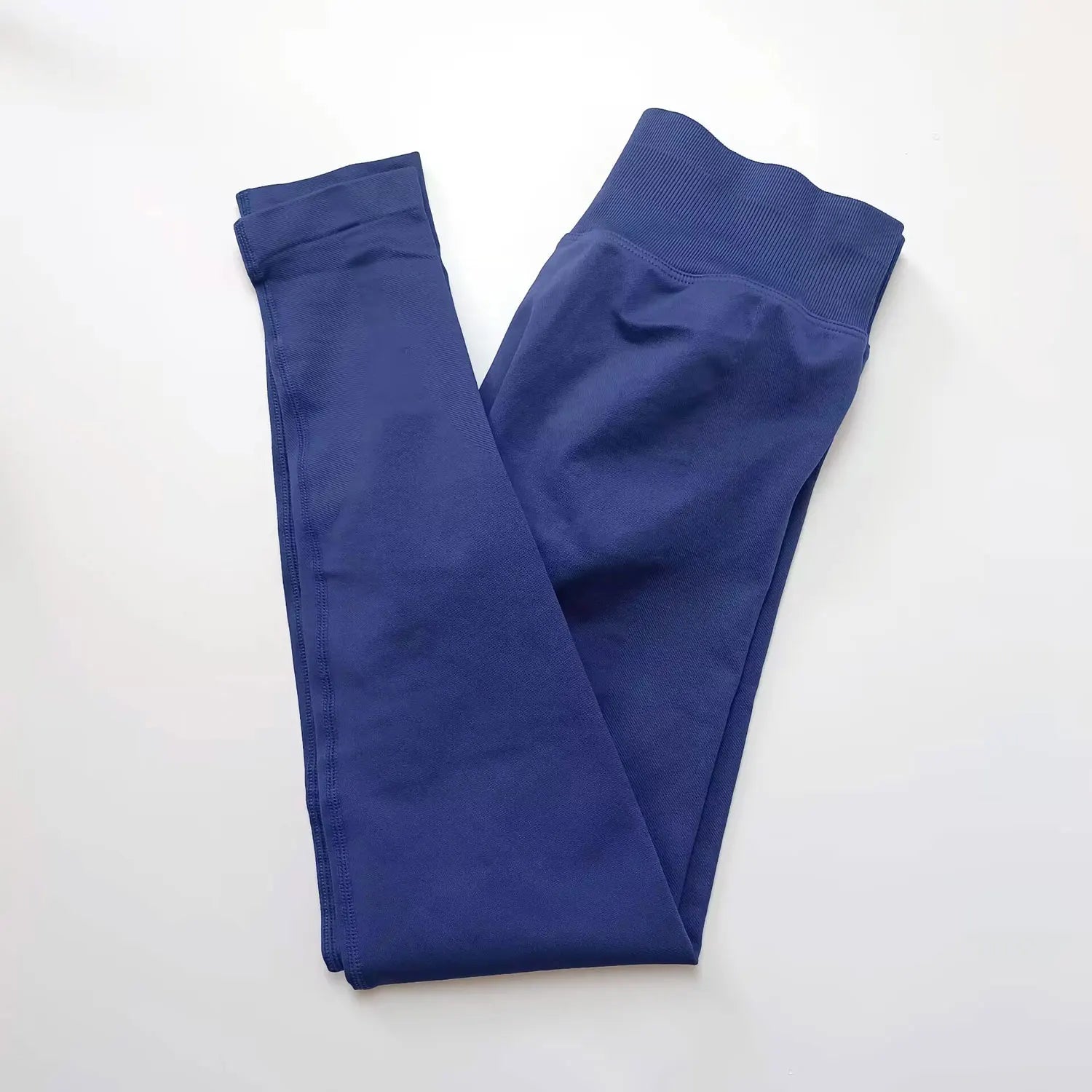 Legging Sport Seamless Femme – Bande Côtelée & Scrunch Bum